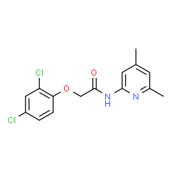 ChemSpider 2D Image | 2-(2,4-Dichlorophenoxy)-N-(4,6-dimethyl-2-pyridinyl)acetamide | C15H14Cl2N2O2