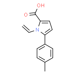 ChemSpider 2D Image | 5-p-Tolyl-1-vinyl-1H-pyrrole-2-carboxylic acid | C14H13NO2
