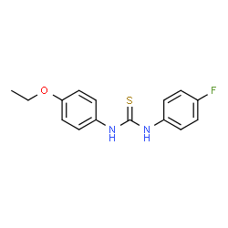 ChemSpider 2D Image | 1-(4-Ethoxyphenyl)-3-(4-fluorophenyl)thiourea | C15H15FN2OS