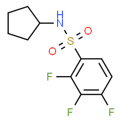 ChemSpider 2D Image | N-Cyclopentyl-2,3,4-trifluorobenzenesulfonamide | C11H12F3NO2S
