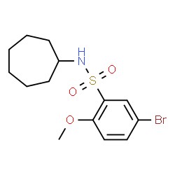 ChemSpider 2D Image | 5-Bromo-N-cycloheptyl-2-methoxybenzenesulfonamide | C14H20BrNO3S