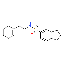 ChemSpider 2D Image | N-[2-(1-Cyclohexen-1-yl)ethyl]-5-indanesulfonamide | C17H23NO2S