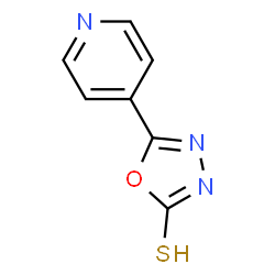 ChemSpider 2D Image | 5-(4-PYRIDYL)-1,3,4-OXADIAZOLE-2-THIOL | C7H5N3OS