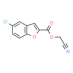 ChemSpider 2D Image | Cyanomethyl 5-chloro-1-benzofuran-2-carboxylate | C11H6ClNO3