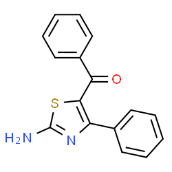 ChemSpider 2D Image | (2-Amino-4-phenylthiazol-5-yl)(phenyl)methanone | C16H12N2OS