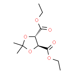 ChemSpider 2D Image | Diethyl (4S,5S)-2,2-dimethyl-1,3-dioxolane-4,5-dicarboxylate | C11H18O6