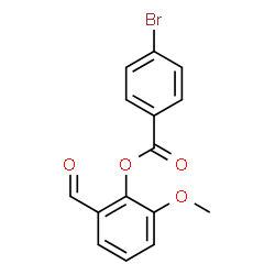 ChemSpider 2D Image | 2-Formyl-6-methoxyphenyl 4-bromobenzoate | C15H11BrO4