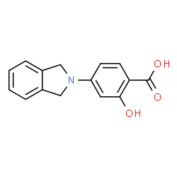 ChemSpider 2D Image | 2-hydroxy-4-(isoindolin-2-yl)benzoic acid | C15H13NO3