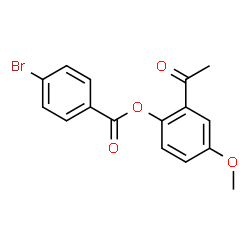 ChemSpider 2D Image | 2-Acetyl-4-methoxyphenyl 4-bromobenzoate | C16H13BrO4