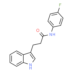 ChemSpider 2D Image | N-(4-Fluorophenyl)-3-(1H-indol-3-yl)propanamide | C17H15FN2O