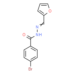ChemSpider 2D Image | 4-Bromo-N'-(2-furylmethylene)benzohydrazide | C12H9BrN2O2