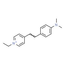 ChemSpider 2D Image | 4-[2-[4-(Dimethylamino)phenyl]ethenyl]-1-ethylpyridinium | C17H21N2