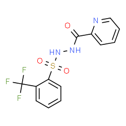 ChemSpider 2D Image | N'-{[2-(Trifluoromethyl)phenyl]sulfonyl}-2-pyridinecarbohydrazide | C13H10F3N3O3S