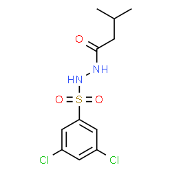 ChemSpider 2D Image | N'-[(3,5-Dichlorophenyl)sulfonyl]-3-methylbutanehydrazide | C11H14Cl2N2O3S