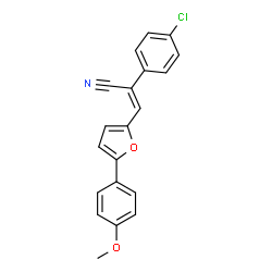 ChemSpider 2D Image | (2Z)-2-(4-Chlorophenyl)-3-[5-(4-methoxyphenyl)-2-furyl]acrylonitrile | C20H14ClNO2