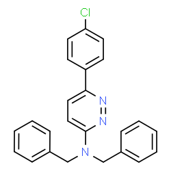 ChemSpider 2D Image | N,N-Dibenzyl-6-(4-chlorophenyl)-3-pyridazinamine | C24H20ClN3