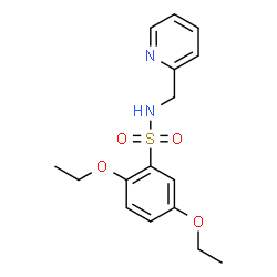 ChemSpider 2D Image | 2,5-Diethoxy-N-(2-pyridinylmethyl)benzenesulfonamide | C16H20N2O4S