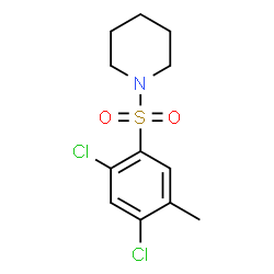 ChemSpider 2D Image | 1-[(2,4-Dichloro-5-methylphenyl)sulfonyl]piperidine | C12H15Cl2NO2S