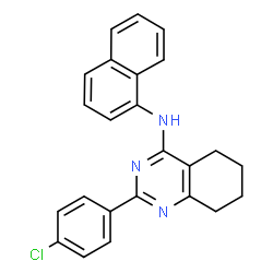 ChemSpider 2D Image | 2-(4-Chlorophenyl)-N-(1-naphthyl)-5,6,7,8-tetrahydro-4-quinazolinamine | C24H20ClN3