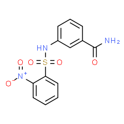 ChemSpider 2D Image | 3-{[(2-Nitrophenyl)sulfonyl]amino}benzamide | C13H11N3O5S