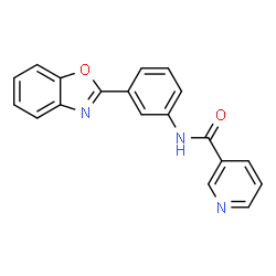 ChemSpider 2D Image | N-[3-(1,3-Benzoxazol-2-yl)phenyl]nicotinamide | C19H13N3O2