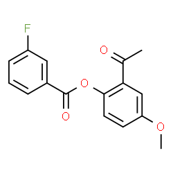 ChemSpider 2D Image | 2-Acetyl-4-methoxyphenyl 3-fluorobenzoate | C16H13FO4