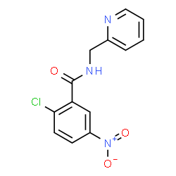 ChemSpider 2D Image | 2-Chloro-5-nitro-N-(2-pyridinylmethyl)benzamide | C13H10ClN3O3