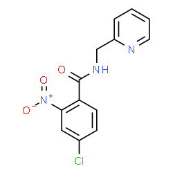ChemSpider 2D Image | 4-Chloro-2-nitro-N-(2-pyridinylmethyl)benzamide | C13H10ClN3O3