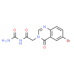 ChemSpider 2D Image | 2-(6-Bromo-4-oxo-3(4H)-quinazolinyl)-N-carbamoylacetamide | C11H9BrN4O3