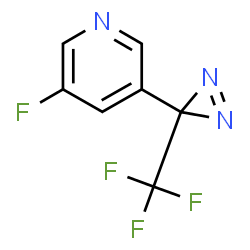 ChemSpider 2D Image | 3-Fluoro-5-[3-(trifluoromethyl)-3H-diaziren-3-yl]pyridine | C7H3F4N3