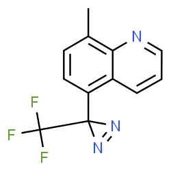 ChemSpider 2D Image | 8-Methyl-5-[3-(trifluoromethyl)-3H-diaziren-3-yl]quinoline | C12H8F3N3