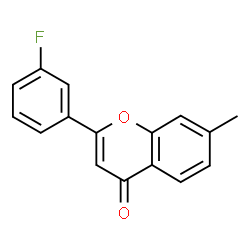 ChemSpider 2D Image | 2-(3-Fluoro-phenyl)-7-methyl-chromen-4-one | C16H11FO2