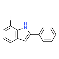 ChemSpider 2D Image | 7-Iodo-2-phenyl-1H-indole | C14H10IN