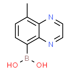 ChemSpider 2D Image | (8-Methyl-5-quinoxalinyl)boronic acid | C9H9BN2O2