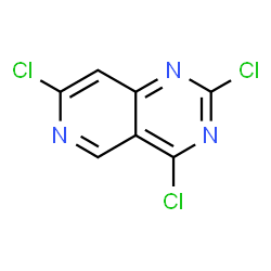 ChemSpider 2D Image | 2,4,7-Trichloropyrido[4,3-d]pyrimidine | C7H2Cl3N3
