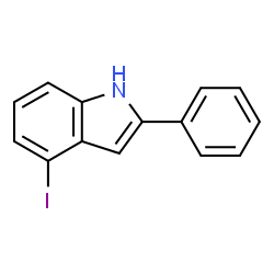 ChemSpider 2D Image | 4-Iodo-2-phenyl-1H-indole | C14H10IN