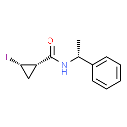 ChemSpider 2D Image | (1S,2S)-2-Iodo-N-[(1R)-1-phenylethyl]cyclopropanecarboxamide | C12H14INO