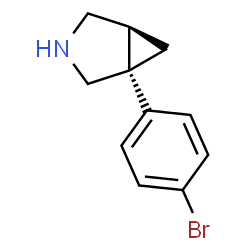 ChemSpider 2D Image | (1R,5S)-1-(4-Bromophenyl)-3-azabicyclo[3.1.0]hexane | C11H12BrN