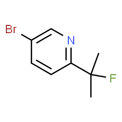 ChemSpider 2D Image | 5-Bromo-2-(2-fluoro-2-propanyl)pyridine | C8H9BrFN