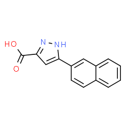 ChemSpider 2D Image | 5-(2-Naphthyl)-1H-pyrazole-3-carboxylic acid | C14H10N2O2