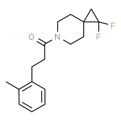 ChemSpider 2D Image | 1-(1,1-Difluoro-6-azaspiro[2.5]oct-6-yl)-3-(2-methylphenyl)-1-propanone | C17H21F2NO