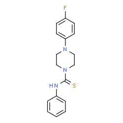 ChemSpider 2D Image | 4-(4-Fluorophenyl)-N-phenyl-1-piperazinecarbothioamide | C17H18FN3S