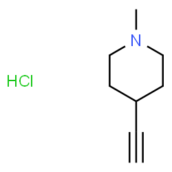 ChemSpider 2D Image | 4-ethynyl-1-methylpiperidine hydrochloride | C8H14ClN