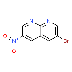ChemSpider 2D Image | 3-Bromo-6-nitro-1,8-naphthyridine | C8H4BrN3O2