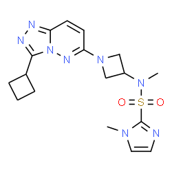 ChemSpider 2D Image | N-[1-(3-Cyclobutyl[1,2,4]triazolo[4,3-b]pyridazin-6-yl)-3-azetidinyl]-N,1-dimethyl-1H-imidazole-2-sulfonamide | C17H22N8O2S
