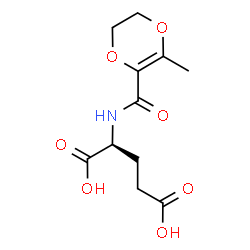 ChemSpider 2D Image | N-[(3-Methyl-5,6-dihydro-1,4-dioxin-2-yl)carbonyl]-L-glutamic acid | C11H15NO7