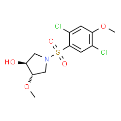 ChemSpider 2D Image | (3S,4S)-1-[(2,5-Dichloro-4-methoxyphenyl)sulfonyl]-4-methoxy-3-pyrrolidinol | C12H15Cl2NO5S