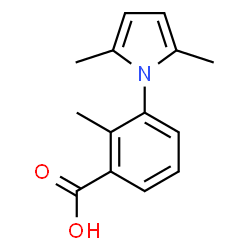 ChemSpider 2D Image | 3-(2,5-dimethylpyrrol-1-yl)-2-methylbenzoic acid | C14H15NO2
