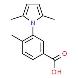 ChemSpider 2D Image | 3-(2,5-dimethylpyrrol-1-yl)-4-methylbenzoic acid | C14H15NO2