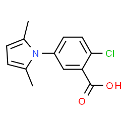 ChemSpider 2D Image | 2-Chloro-5-(2,5-dimethylpyrrol-1-yl)benzoic acid | C13H12ClNO2